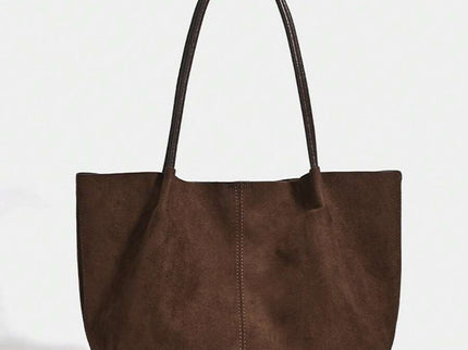 Alma Faux Suede Tote Bag With Pouch