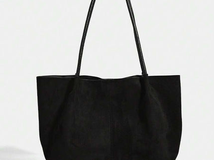 Alma Faux Suede Tote Bag With Pouch