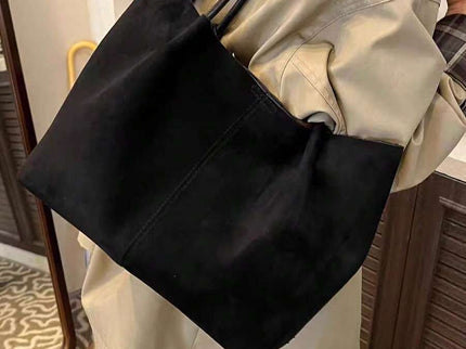 Alma Faux Suede Tote Bag With Pouch