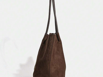 Alma Faux Suede Tote Bag With Pouch