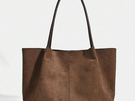Alma Faux Suede Tote Bag With Pouch