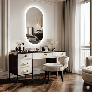 Détail du miroir mural ELVIA – capteur tactile variateur LED