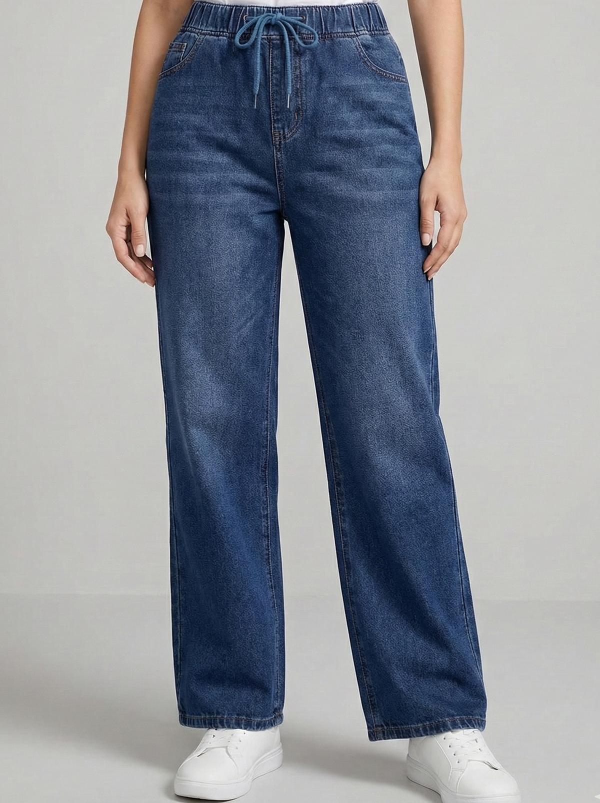 Noélie | Pantalon en denim taille élastique