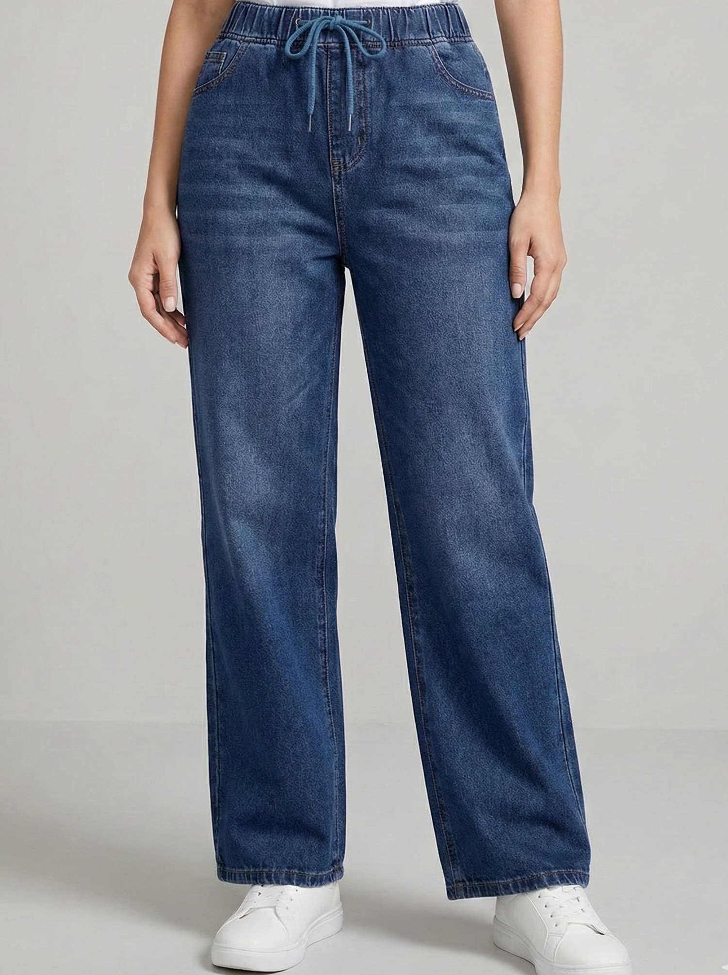 Noélie | Denim-Hose mit elastischem Bund
