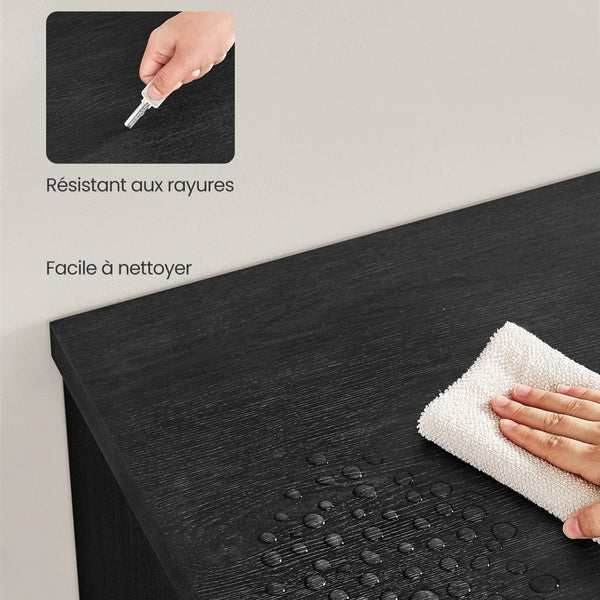 Finition lisse du meuble TV MATV facile à nettoyer avec un chiffon humide – Entretien pratique