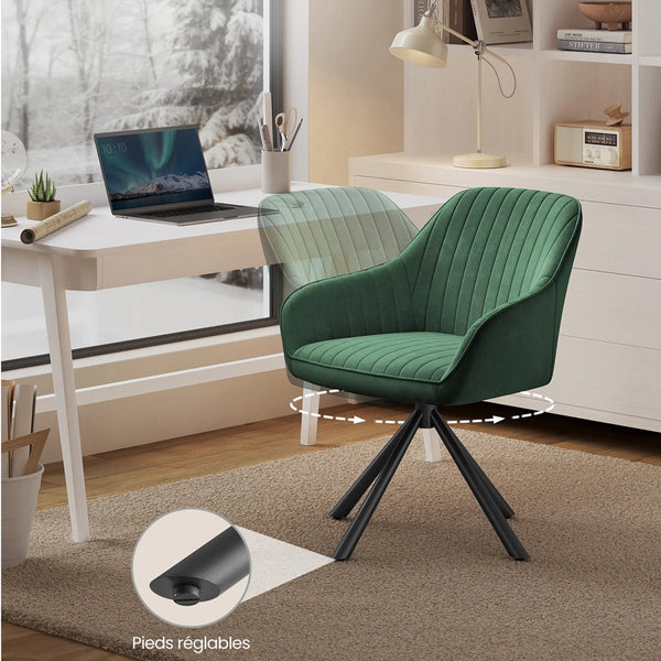 HAIO chaise pivotante 360 degrés pour salle à manger
