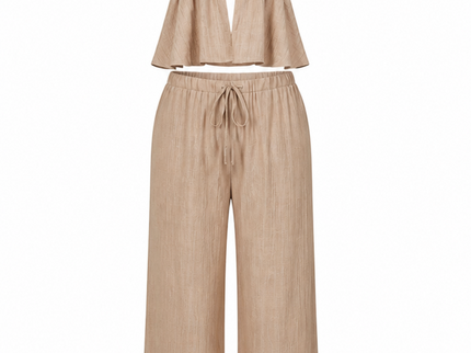 Apolline | Ensemble dos-nu et pantalon large