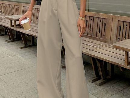 Éloane | Pantalon large taille haute