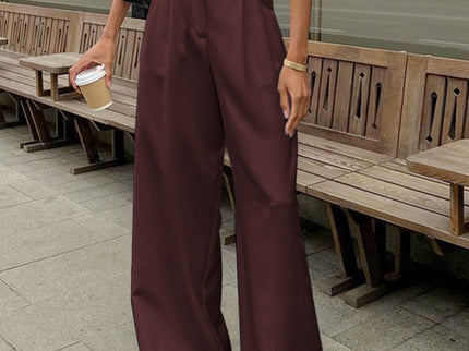 Éloane | Pantalon large taille haute