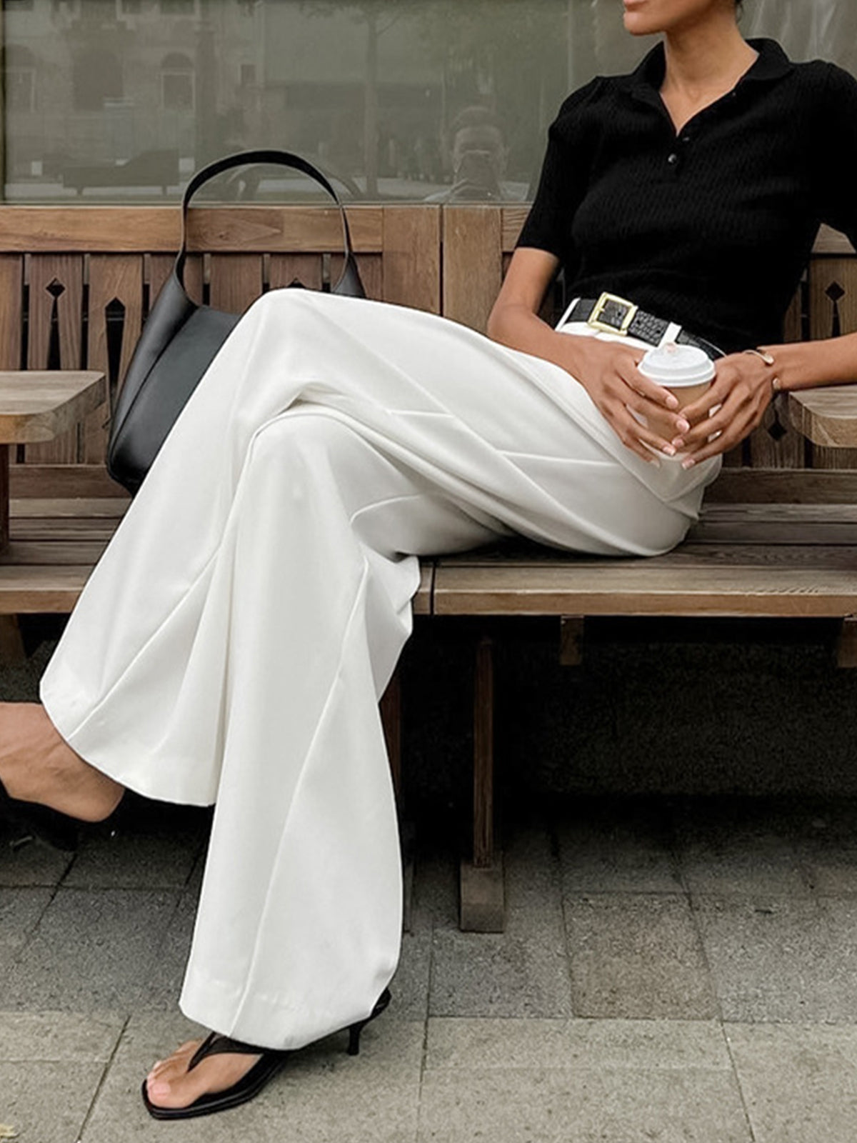 Éloane | High-Waisted Wide-Leg Trousers