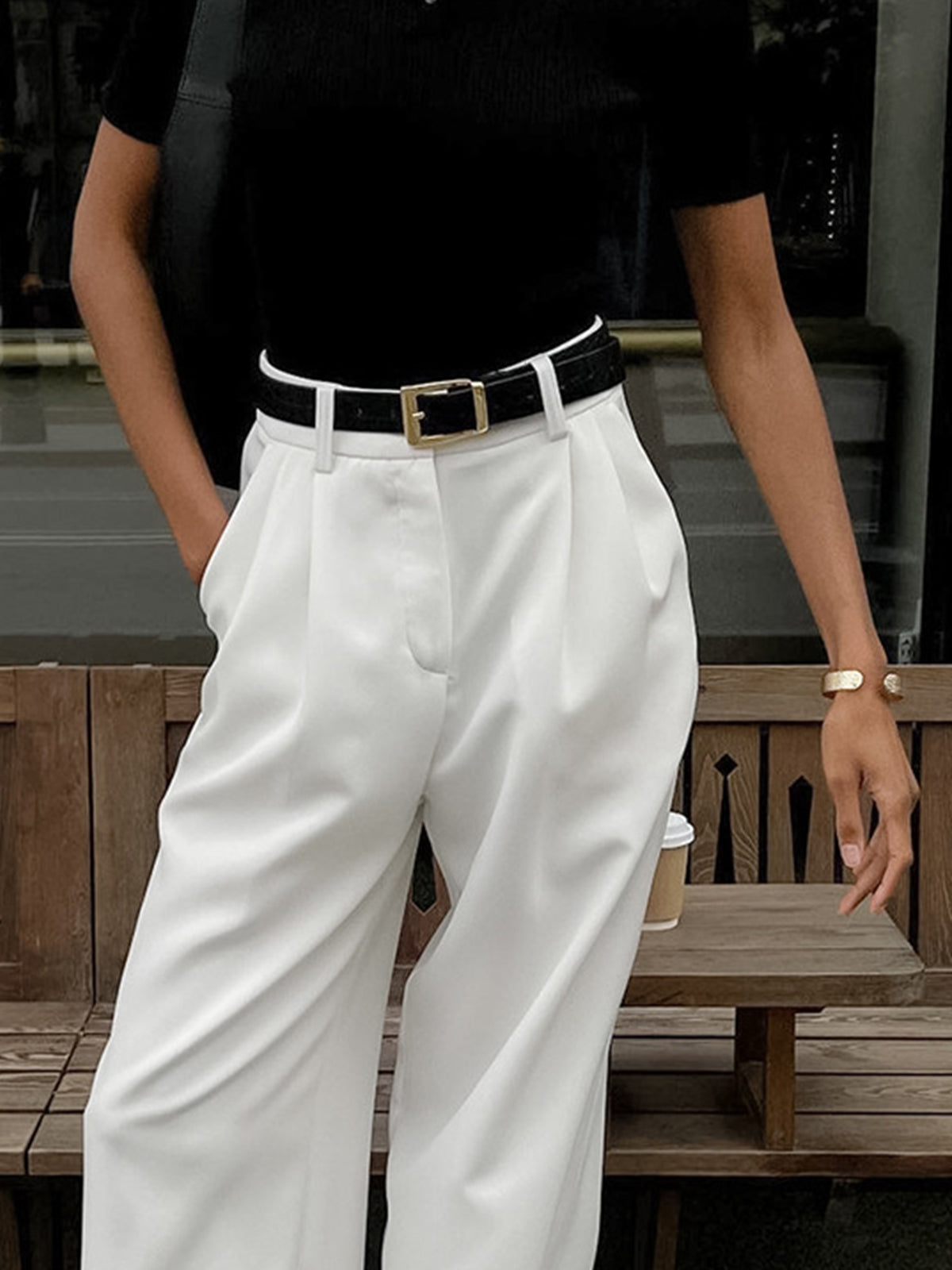 Éloane | High-Waisted Wide-Leg Trousers