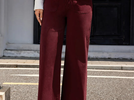 Élise | Pantalon large taille haute