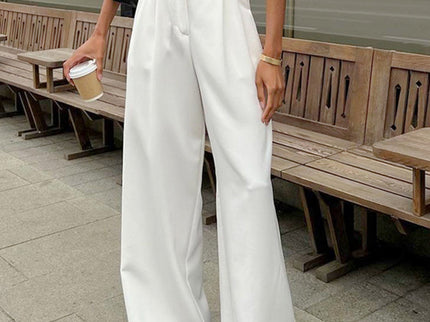 Éloane | Pantalon large taille haute