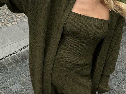 Isaline | Ensemble bustier cardigan et pantalon