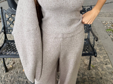 Isaline | Ensemble bustier cardigan et pantalon