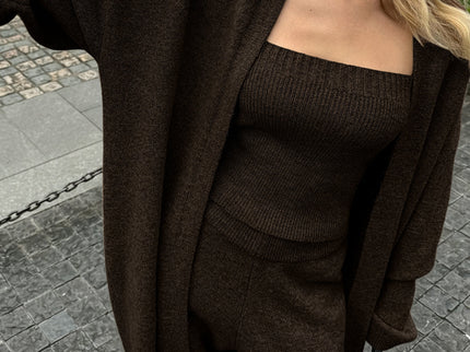Isaline | Ensemble bustier cardigan et pantalon