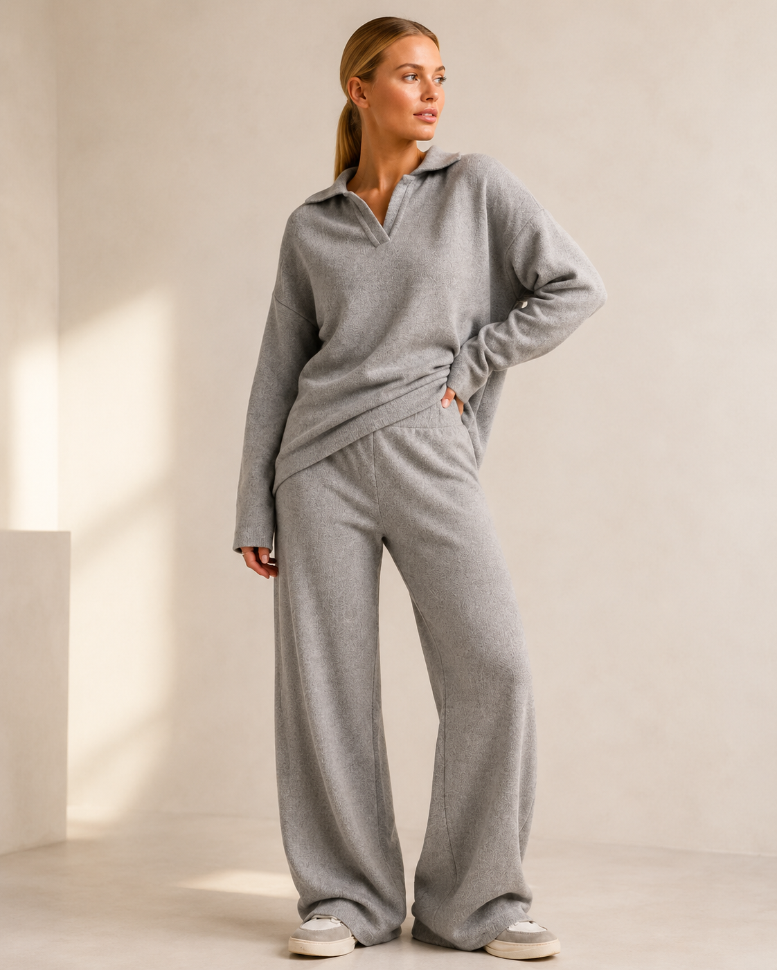 Althéa | Set aus Poloshirt und Hose mit weitem Bein