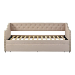 Lit d’appoint ELVO 90x200 cm avec cadre robuste à lattes en bois