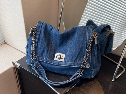 Marlowe Denim Chain Shoulder Bag
