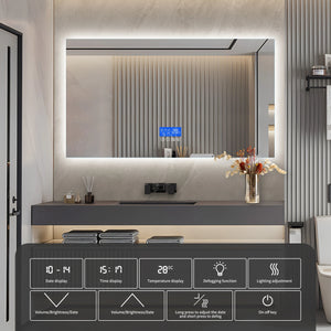 Miroir LED rectangulaire LUMIX en position horizontale