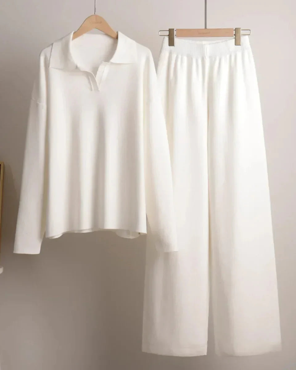 Althéa | Set aus Poloshirt und Hose mit weitem Bein