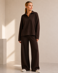 Althéa | Set aus Poloshirt und Hose mit weitem Bein