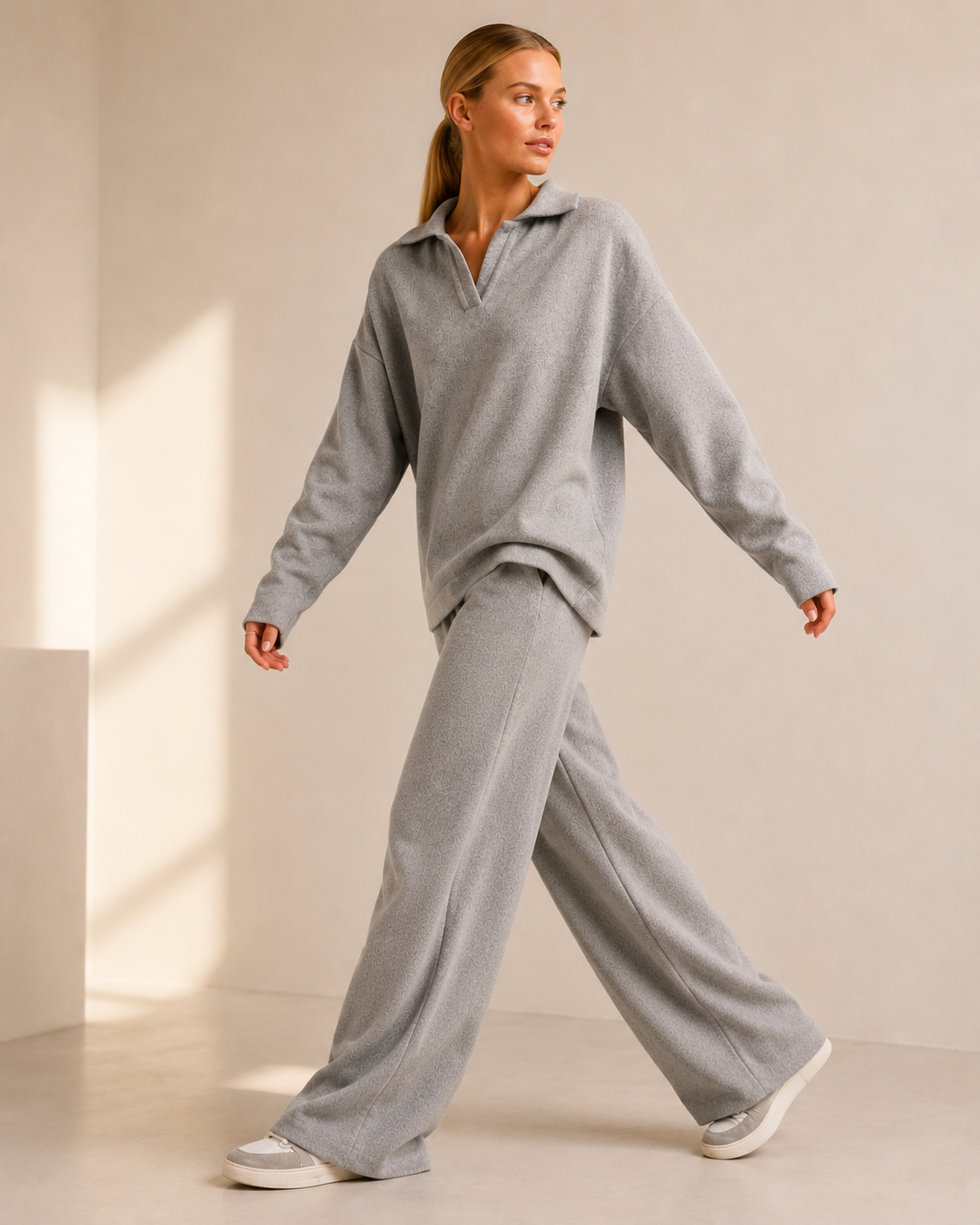 Althéa | Set aus Poloshirt und Hose mit weitem Bein