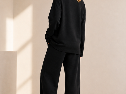 Althéa | Ensemble pull col polo et pantalon large