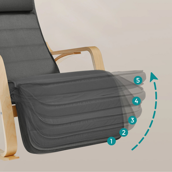 Repose-pieds inclinable du fauteuil BORI – Réglage sur 5 positions pour un confort personnalisé