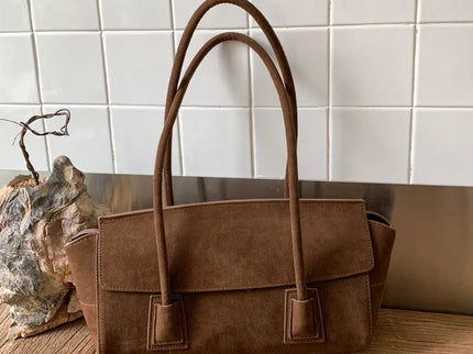 Rosalie Vintage Faux Suede Shoulder Handbag