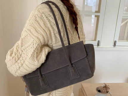 Rosalie Vintage Faux Suede Shoulder Handbag