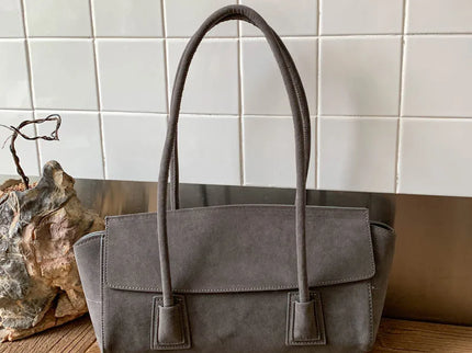 Rosalie Vintage Faux Suede Shoulder Handbag