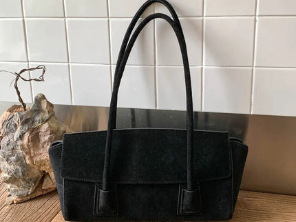 Rosalie Vintage Faux Suede Shoulder Handbag