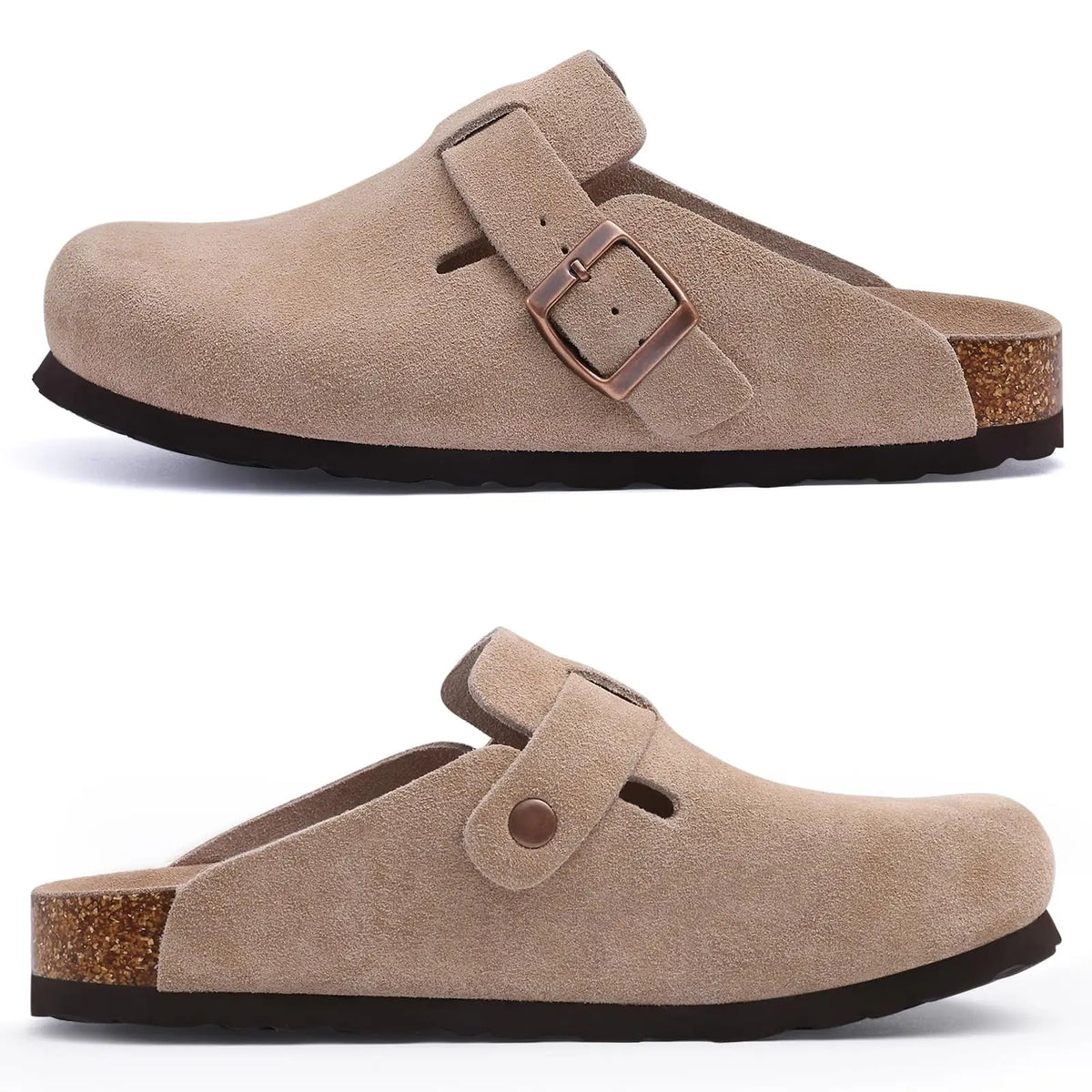 Suede Footbed Clog Mules