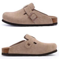 Suede Footbed Clog Mules