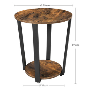 dimension table de chevet apiu en bois 2 niveaux