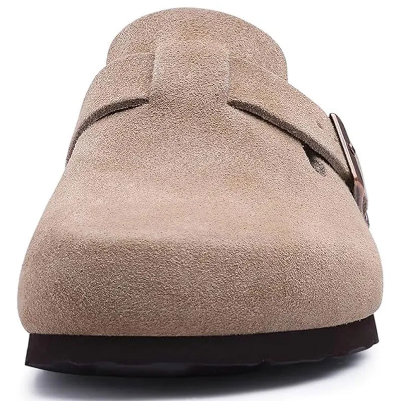 Suede Footbed Clog Mules