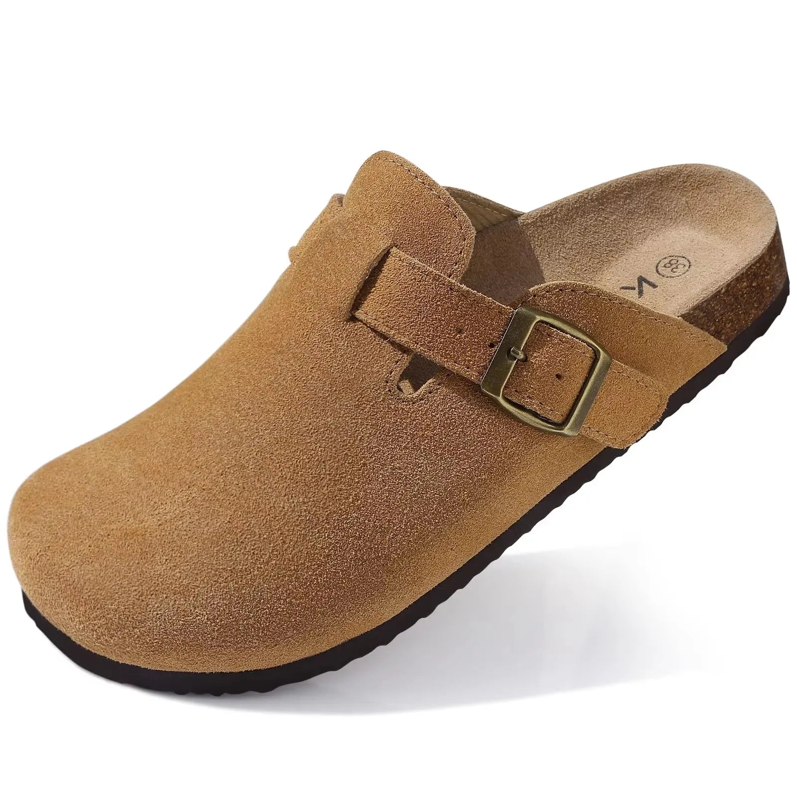 Suede Footbed Clog Mules