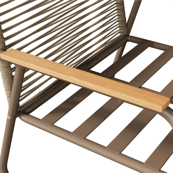 ORANO - Salon de jardin 4 chaises sofa