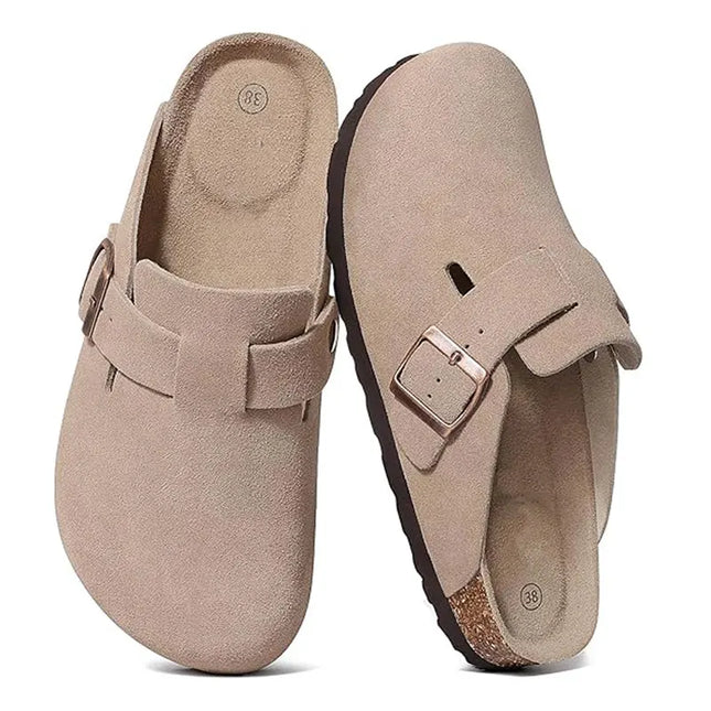 Suede Footbed Clog Mules