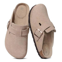 Suede Footbed Clog Mules