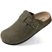 Suede Footbed Clog Mules