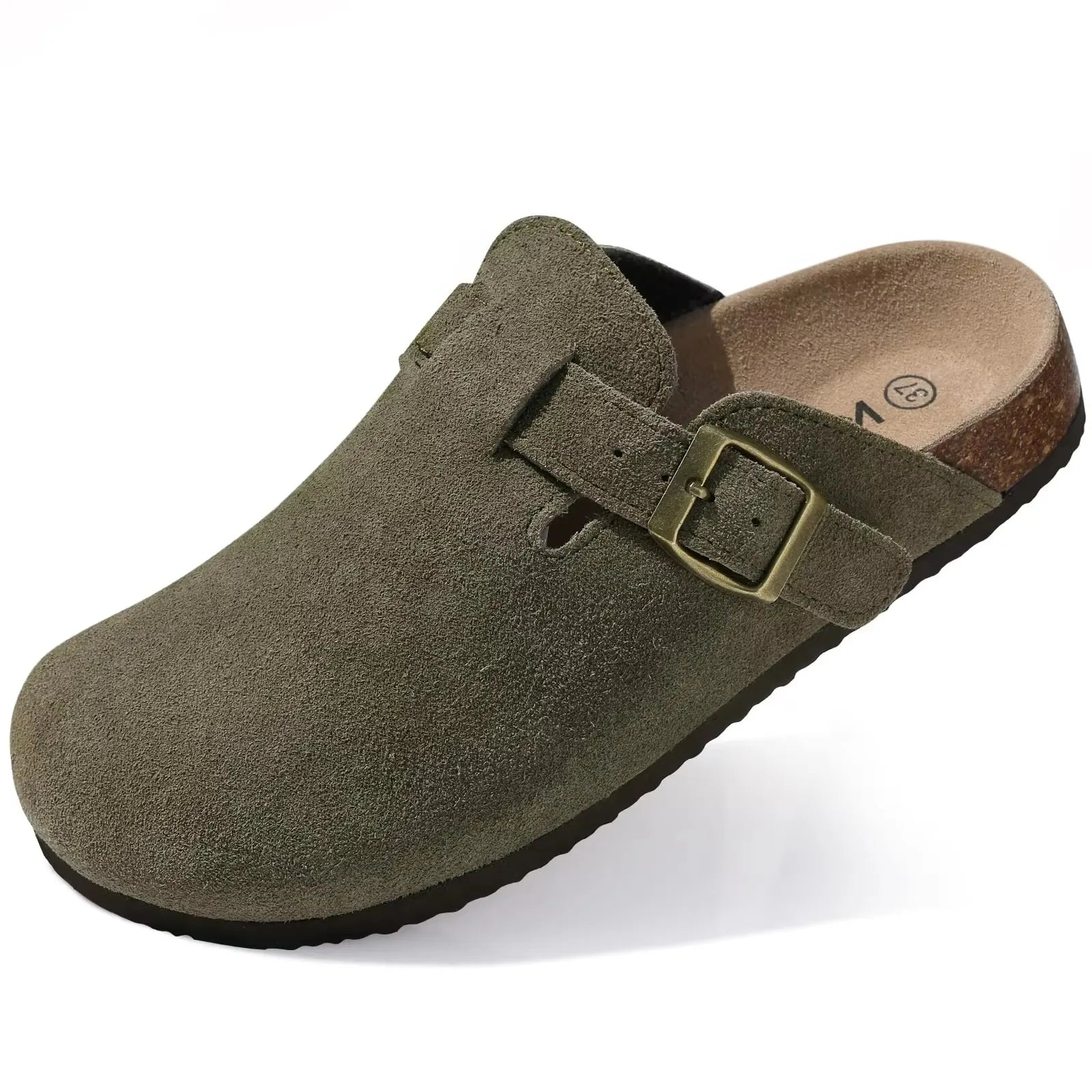 Suede Footbed Clog Mules