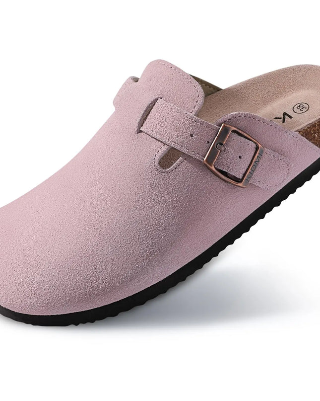 Suede Footbed Clog Mules