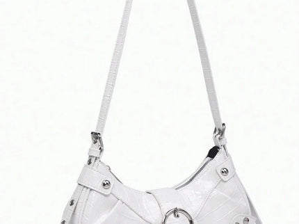 Sac en Simili Cuir a bandouliere pour femme blanc