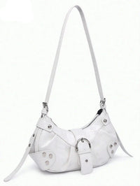Sac en Simili Cuir a bandouliere pour femme blanc