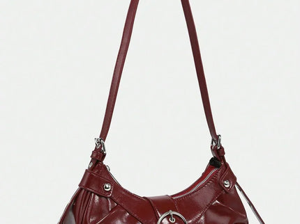 Sac en Simili Cuir a bandouliere pour femme bordeau 