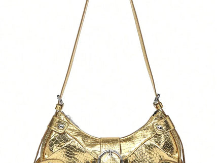 Sac en Simili Cuir a bandouliere pour femme doré de face