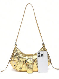 Sac en Simili Cuir a bandouliere pour femme doré taille avec telephone