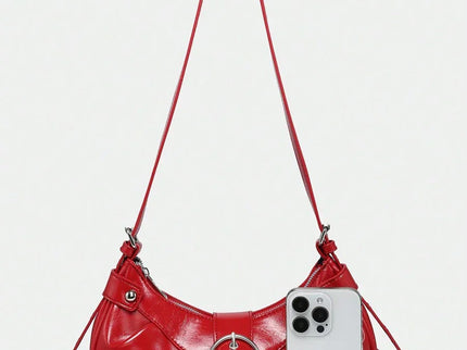 Sac en Simili Cuir a bandouliere pour femme rouge cuir lisse telephone comparaison